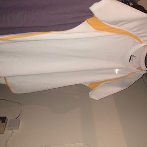 Nike Gold and white Dri-Fit shirt